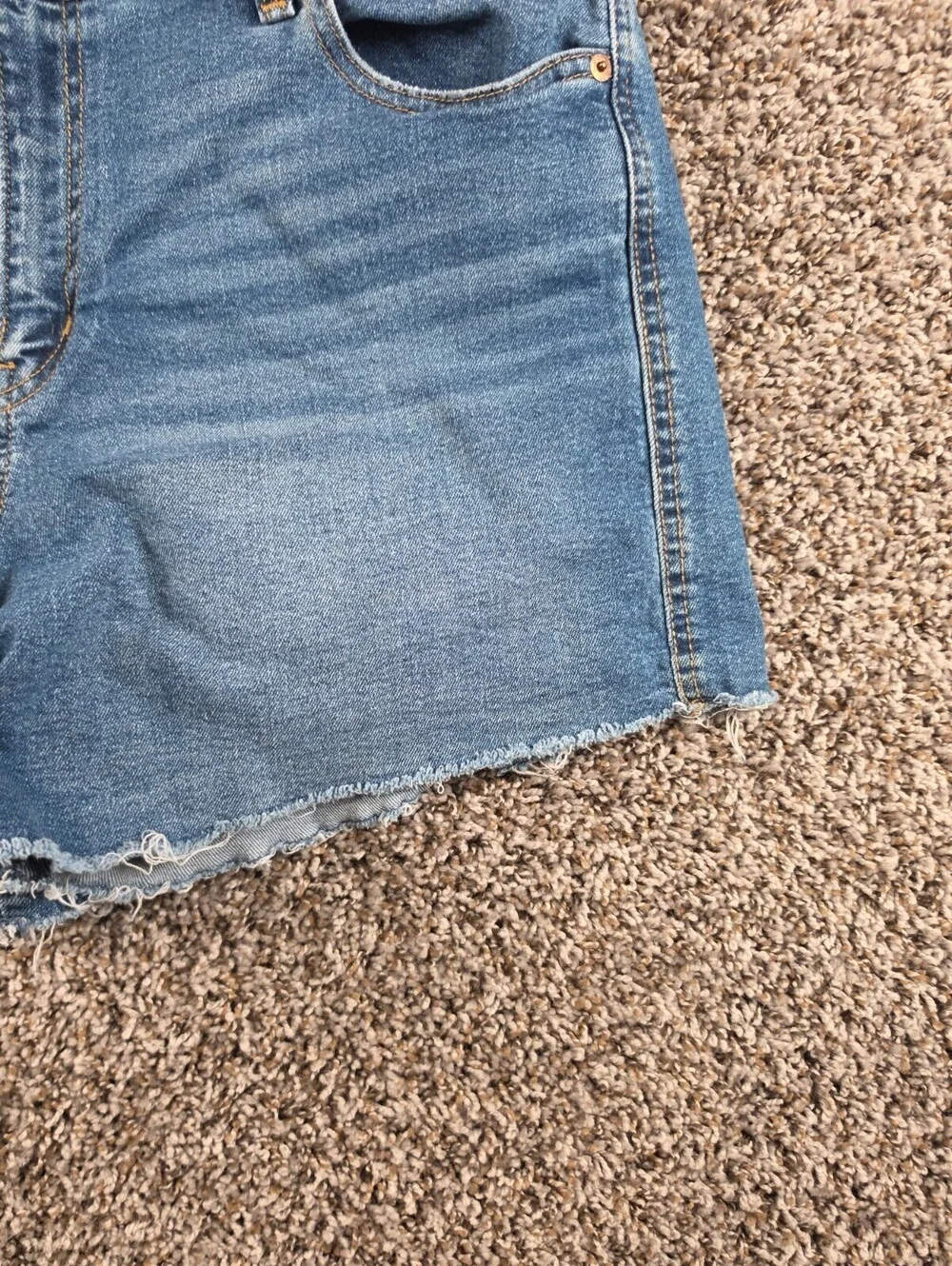 Signature by Levi Strauss womens Sz 14 Heritage High Rise Blue Jean Shorts
